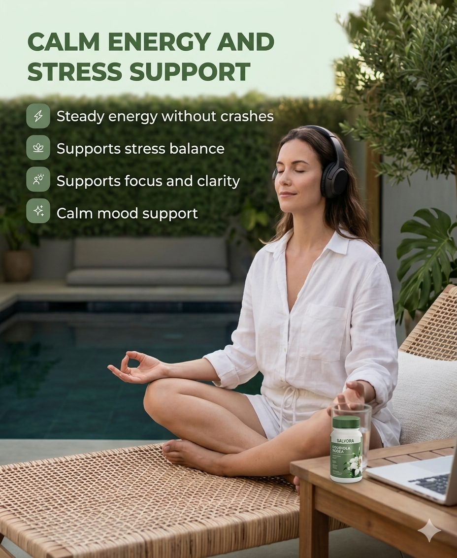 Rhodiola Rosea Golden Root Adaptogen Capsules  - for Stress Support, Gut Health, And Anxiety