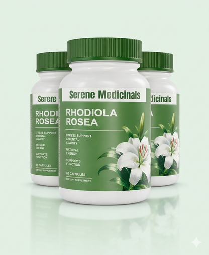 Rhodiola Rosea Golden Root Adaptogen Capsules  - for Stress Support, Gut Health, And Anxiety
